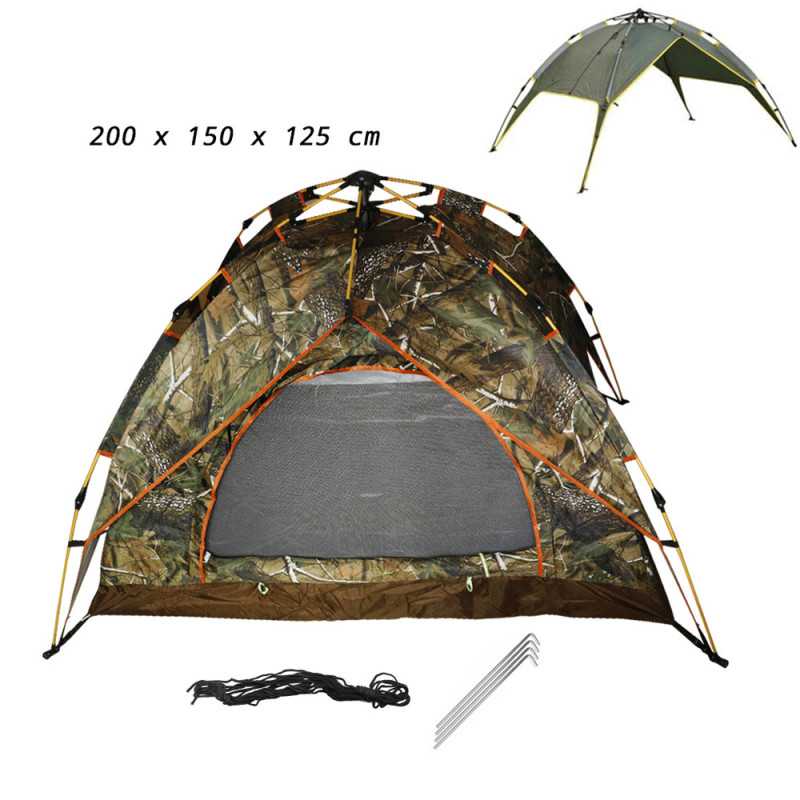 Σκηνή Igloo 3 Ατόμων Καλοκαιρινή 200 x 150 x 125 cm Αυτόματη Παραλλαγή Πράσινη