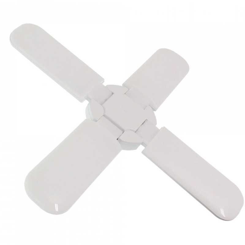 LED Λάμπα Πτυσσόμενη 60W με 4 Πτερύγια E27 Ψυχρό Λευκό 220V 4500LM RZ-0051