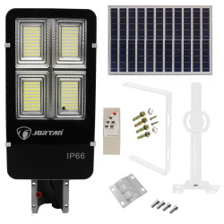 Led Αδιάβροχο Ηλιακό Φωτιστικό Δρόμου 300W 28800LM με Βάση Στήριξης και Τηλεχειριστήριο Jortan JT-YS-300W