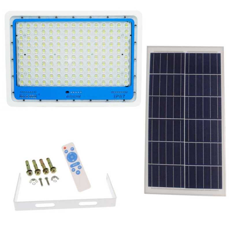 Led Αδιάβροχος Ηλιακός Προβολέας 400W 48000LM με Πάνελ και Τηλεχειριστήριο Rixme RZSL-C400W