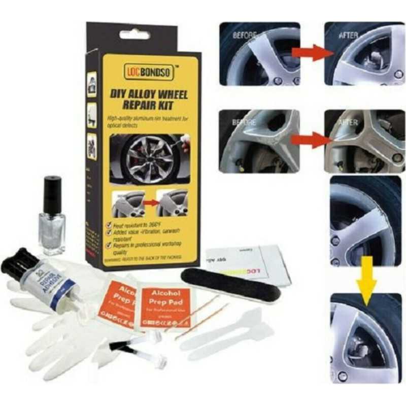 Kit Επιδιόρθωσης για Ζάντες Αυτοκινήτου DIY Alloy Wheel Repair Ασημί W08246