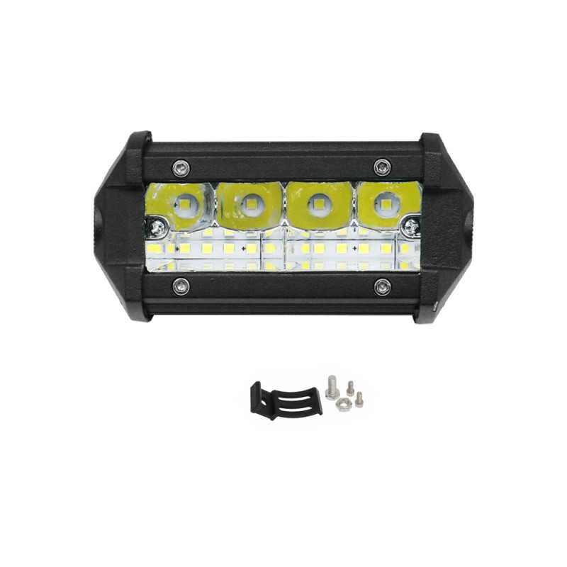 LED Αδιάβροχο Προβολάκι - Μπάρα Αλουμινίου 12V-24V 10cm 36W 12 SMD IP68 2880LM 6000K OYQP-0004