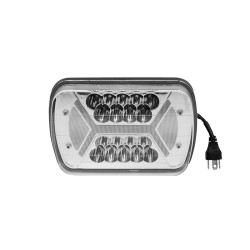 LED Αδιάβροχος Προβολέας 80 SMD με Βύσμα H4 με 2 Λειτουργίες 132W 12V - 24V IP67 13200LM 6000K Ψυχρό Λευκό - Πορτοκαλί