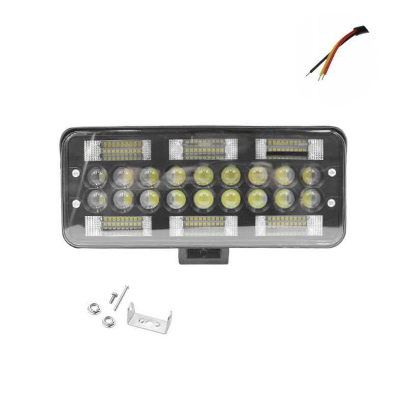 LED Αδιάβροχος Προβολέας Αυτοκινήτου 12-24V 25cm με Ψυχρό Λευκό Φωτισμό Μαύρος