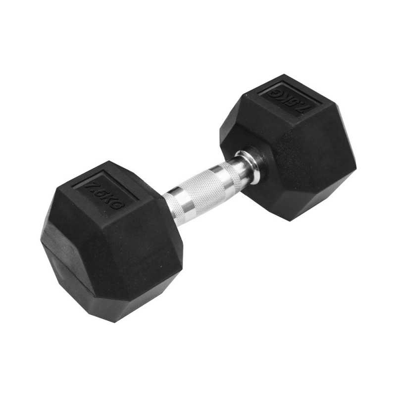 Λαστιχένιο Εξάγωνο Βαράκι 1 x 10kg 25566-46 Μαύρο