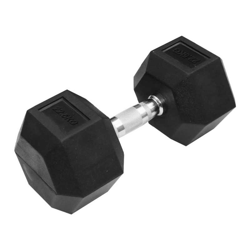 Λαστιχένιο Εξάγωνο Βαράκι 1 x 22.5kg 25566-51 Μαύρο